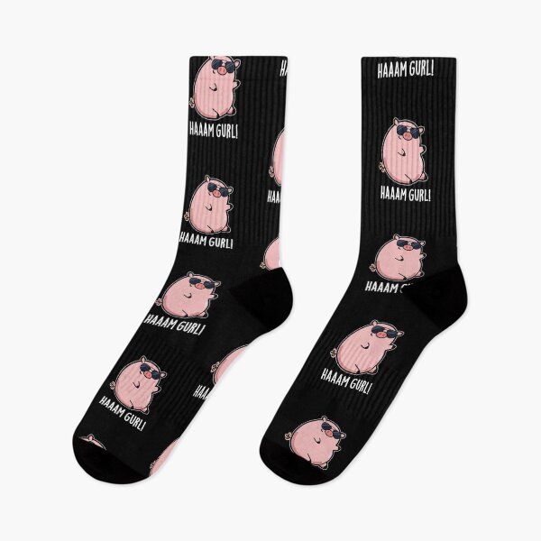 Item preview, Haaaam Gurl Funny Pig Puns (Dark BG) designed and sold by punnybone.