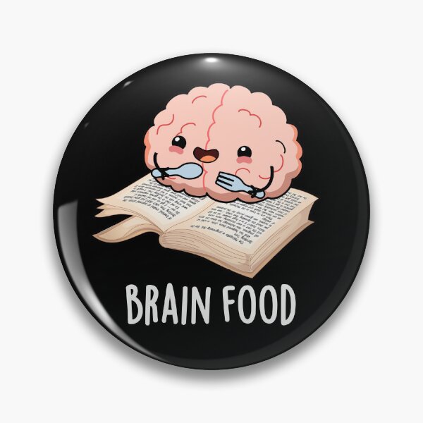 Item preview, Brain Food Funny Anatomy Puns (Dark BG) designed and sold by punnybone.