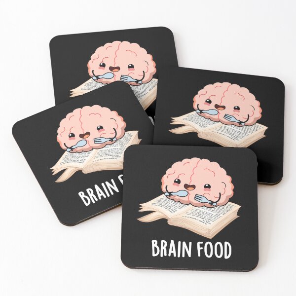 Item preview, Brain Food Funny Anatomy Puns (Dark BG) designed and sold by punnybone.