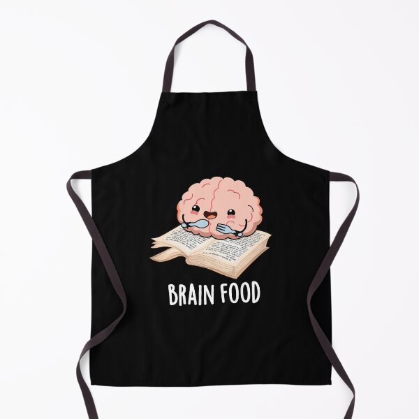 Item preview, Brain Food Funny Anatomy Puns (Dark BG) designed and sold by punnybone.