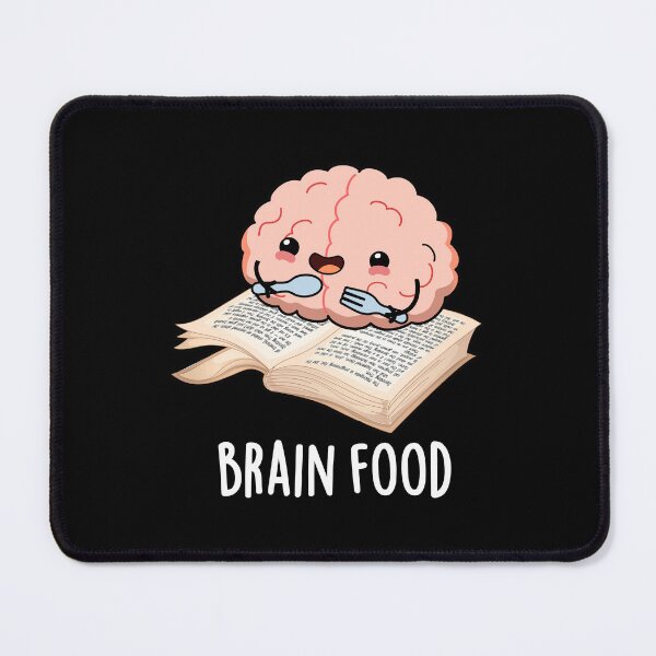 Item preview, Brain Food Funny Anatomy Puns (Dark BG) designed and sold by punnybone.