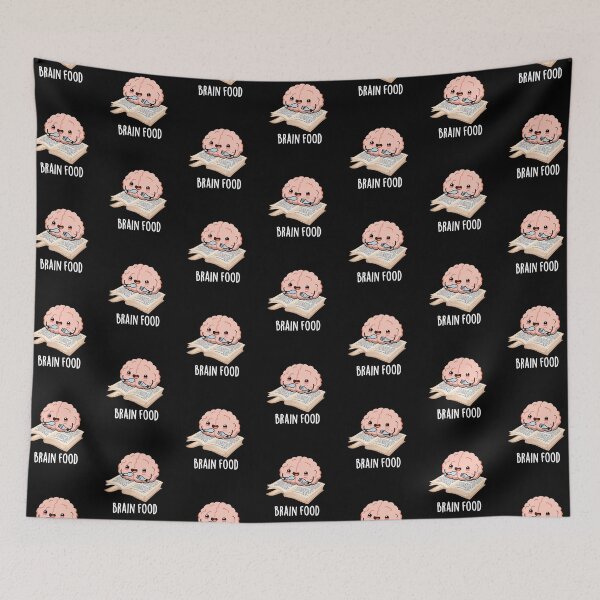Item preview, Brain Food Funny Anatomy Puns (Dark BG) designed and sold by punnybone.