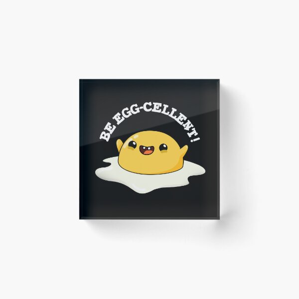 Item preview, Be Egg-cellent Funny Egg Puns (Dark BG) designed and sold by punnybone.