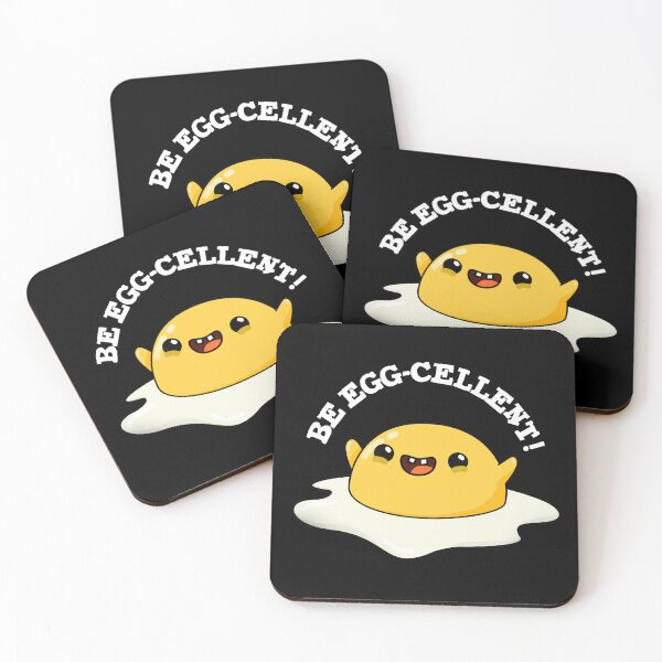 Item preview, Be Egg-cellent Funny Egg Puns (Dark BG) designed and sold by punnybone.