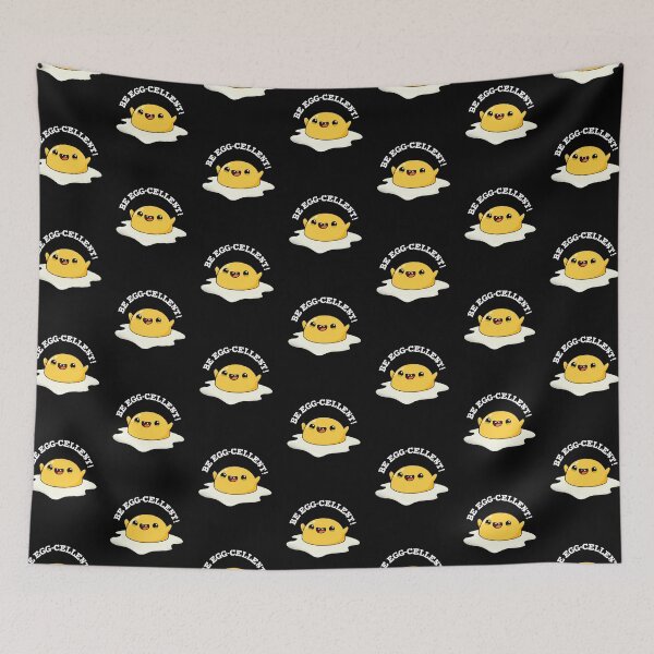 Item preview, Be Egg-cellent Funny Egg Puns (Dark BG) designed and sold by punnybone.