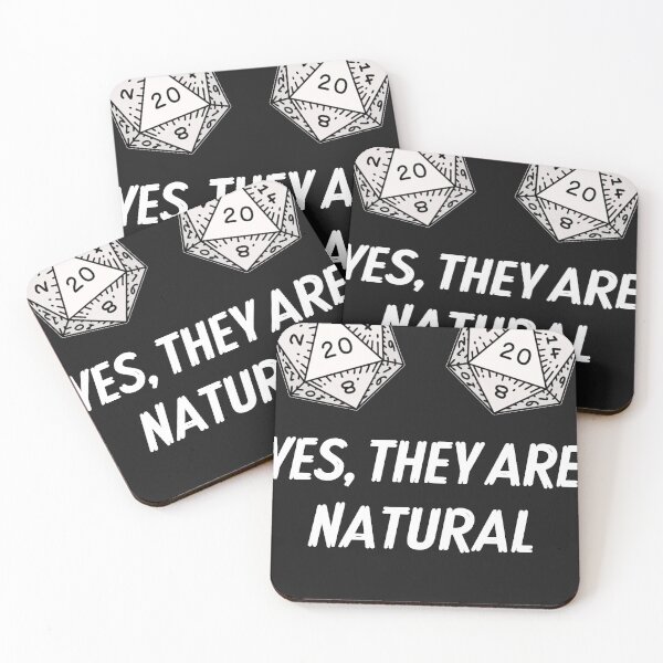 Item preview, Yes, They're Natural D20 20 Dice Funny RPG Gamer Classic  designed and sold by NancyNewell.