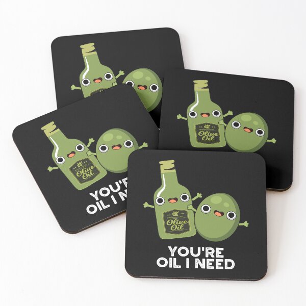 Item preview, You're Oil I Need Funny Olive Oil Puns (Dark BG) designed and sold by punnybone.