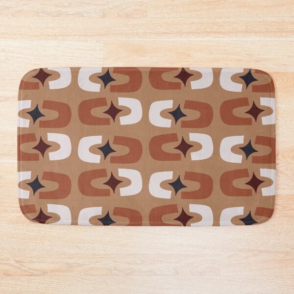 Item preview, Retro Core Geometric Rectangles And Cosmic Sparkle Stars Mod Pattern Caramel designed and sold by scorpiolane.