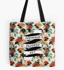 Carthago Delenda Est - Floral Tote Bag