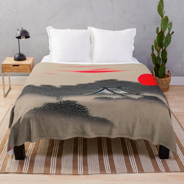 Item preview, Red Sunset Sumi-E designed and sold by UncannyCanvas.