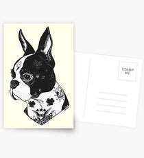 Postales Tatuado Boston Terrier