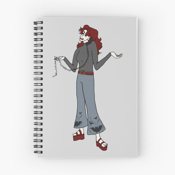 Item preview, 70s Red and Grey Casual Vampire Bat Girl on the Phone designed and sold by EllieBeHe.