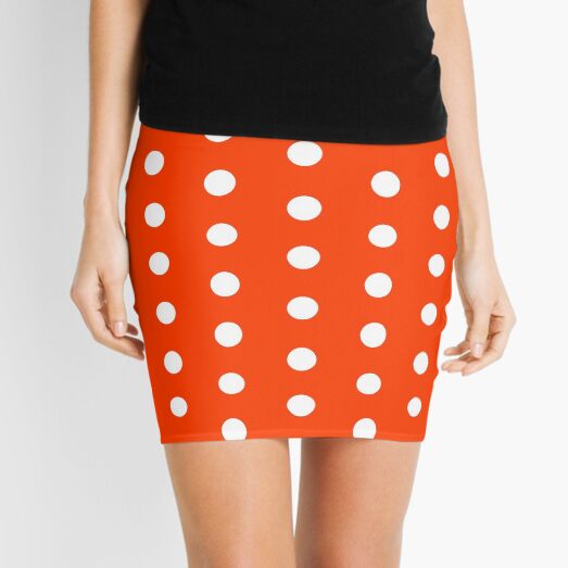 red white polka dot skirt