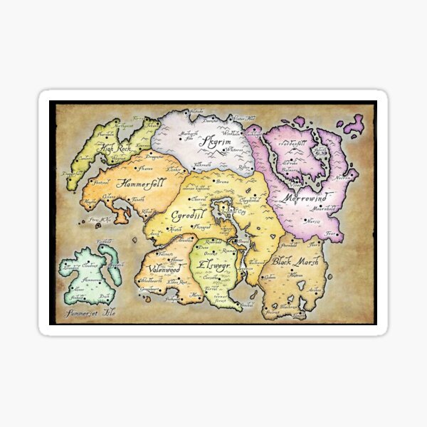 Skyrim Map Sticker