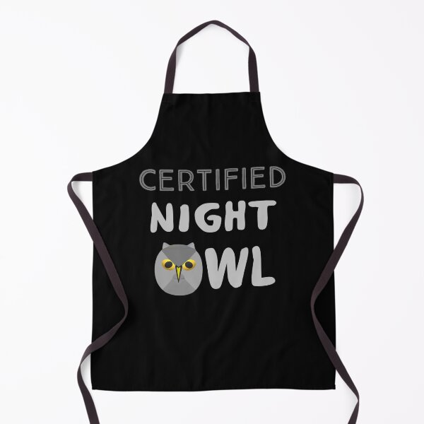 Item preview, Certified Night Owl Statement with Gray and Yellow Bird (Black Background) designed and sold by ArtByLM.