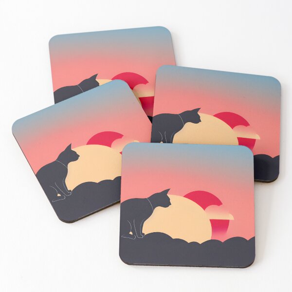 Item preview, Cat Watching Rising Sunset designed and sold by Beastlykitty.