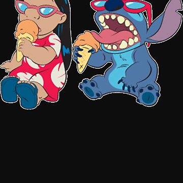 Lilo and Stitch eating ice cream – The Sticker Girl®