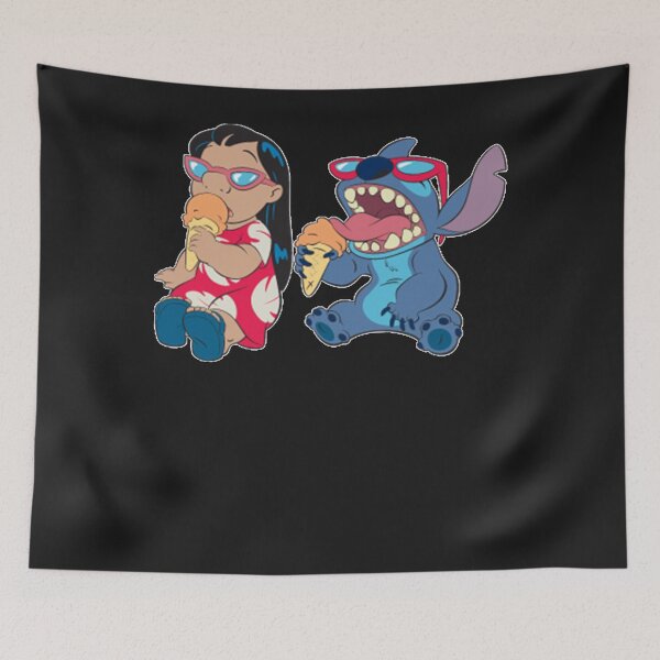 Item preview, lilo and stitch eating ice cream Sticker designed and sold by Rodneter.