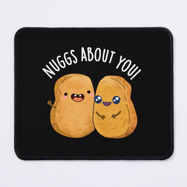 Item preview, Nuggs About You Funny Nugget Puns (Dark BG) designed and sold by punnybone.