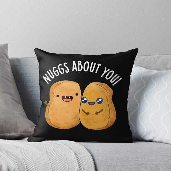 Item preview, Nuggs About You Funny Nugget Puns (Dark BG) designed and sold by punnybone.