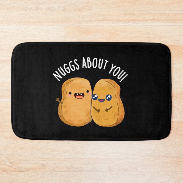 Item preview, Nuggs About You Funny Nugget Puns (Dark BG) designed and sold by punnybone.