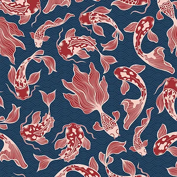 Artwork thumbnail, Koi Fish Pattern  by Wayo29