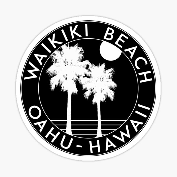 Artikel-Vorschau von WAIKIKI BEACH HAWAII OAHU SURF SAND SAND SURFING STRAND URLAUB, designt und verkauft von DESTINATIONS DECAL.