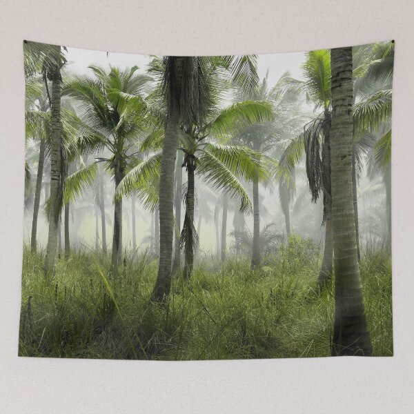 Item preview, Palm Trees at Sunrise - Foggy Forest designed and sold by TravelDream.