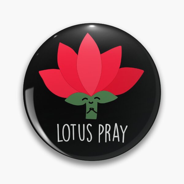 Item preview, Lotus Pray Funny Plant Puns (BG oscuro) designed and sold by punnybone.