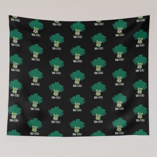 Item preview, Bra-ccoli Bra Funny Broccoli Puns (Dark BG) designed and sold by punnybone.
