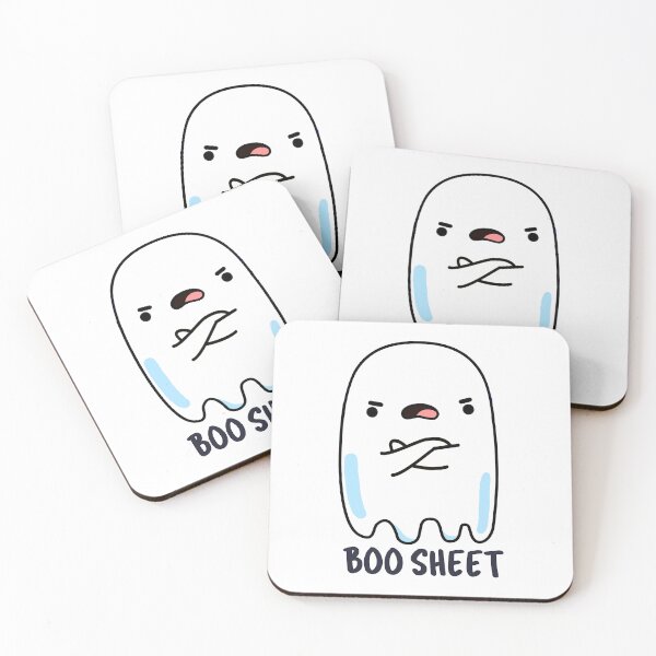 Item preview, Boo Sheet Funny Halloween Ghost Puns  designed and sold by punnybone.