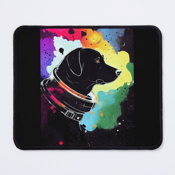 Item preview, Astronaut black labrador portrait designed and sold by etherElric.