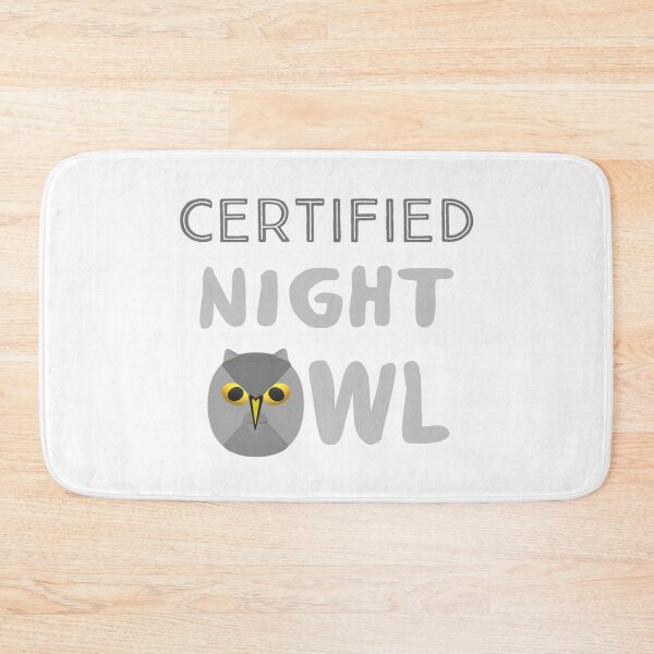 Item preview, Certified Night Owl Statement with Gray and Yellow Bird (White Background)  designed and sold by ArtByLM.