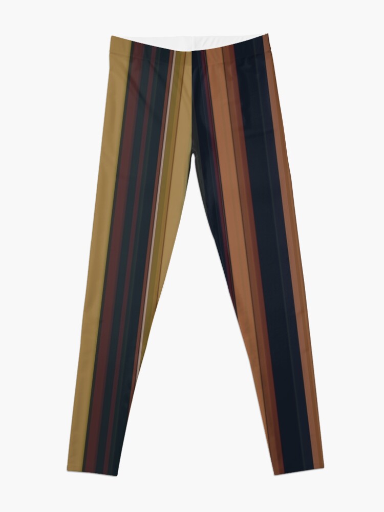 Striped brown leggings