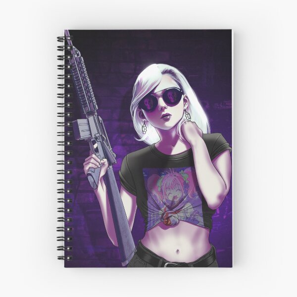 Item preview, Cyberpunk Anime Girl with a Gun designed and sold by MRocco.