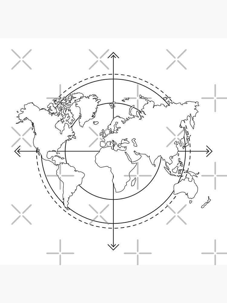 world map compass Art Board Print for Sale by Jacqui96