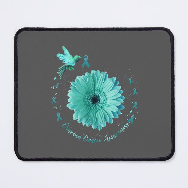 Item preview, Hummingbird Sunflower Teal Ribbon Ovarian Cancer Awareness designed and sold by niqaf.
