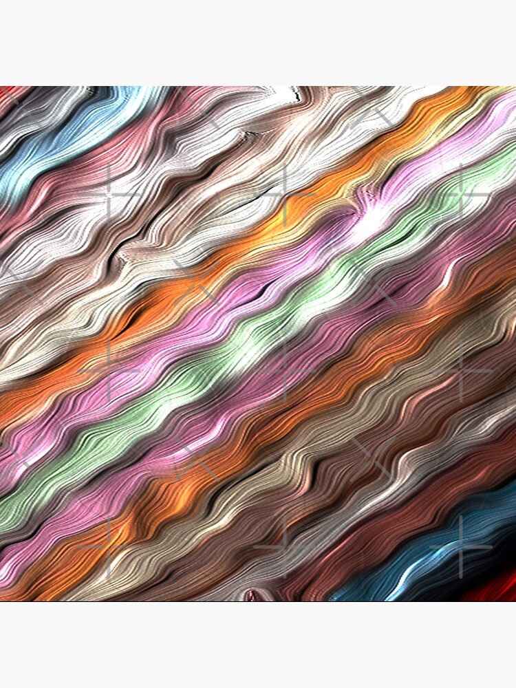 Thumbnail 4 of 4, Pillow, ICE CRAM PATTERN STRIPES WITH TEXTURED WAVES OF COLOR designed and sold by ozcushionstoo.