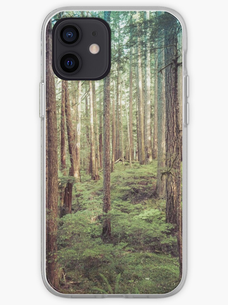 Forest Trees Tree Woods Green Nature Outdoor Adventure Iphone Case By Artcascadia Redbubble