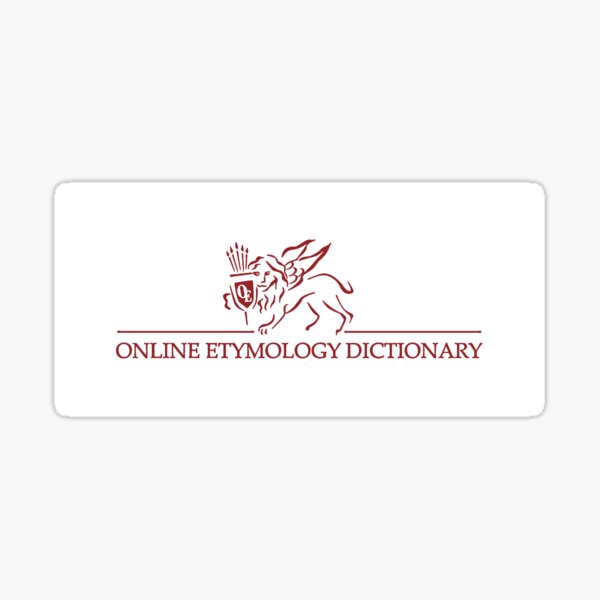 Etymonline Online Etymology Dictionary Red Logo Sticker