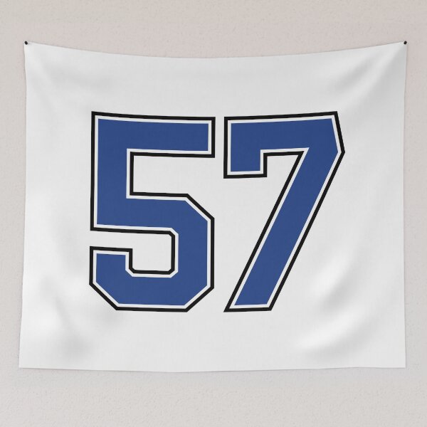 Item preview, Number 57 lucky sports jersey fifty seven designed and sold by HeavyStyle.