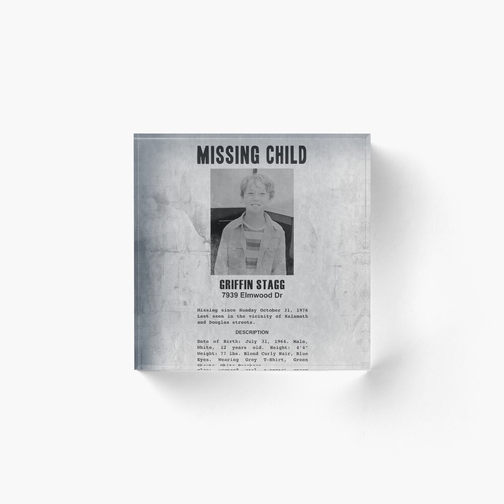 tbp-missing-poster-griffin-magnet-for-sale-by-muldeeni-redbubble for Will Byers Missing Poster Printable Free TBP Missing Poster - Griffin