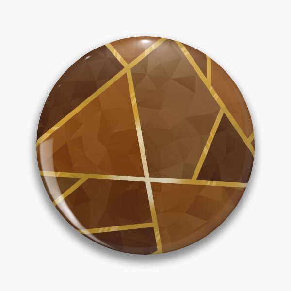 Item preview, Geometric Crystals with Gold Lining (Brown) designed and sold by SolGalaxyDesign.