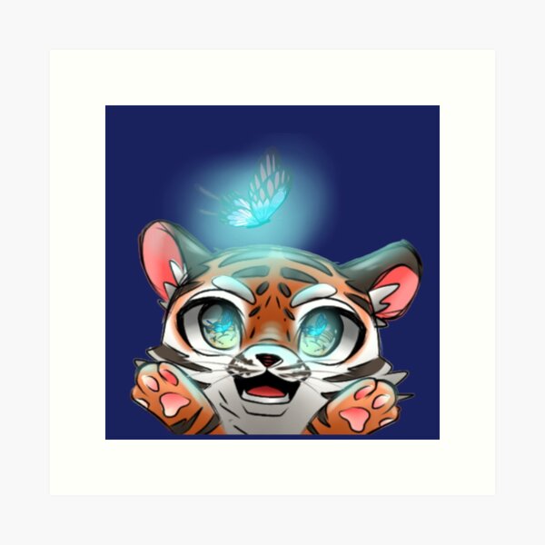 Item preview, Tiger & Butterfly  designed and sold by Rin Artz.