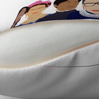 Alternate view of Feminist Girl Gang- Squad Goals Throw Pillow