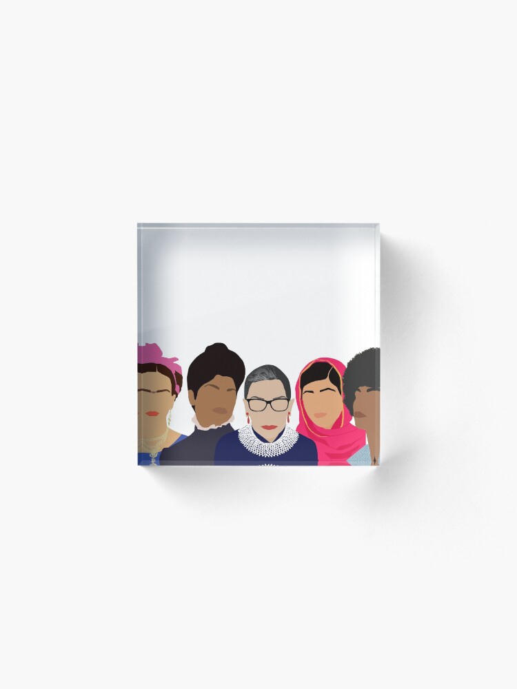 Alternate view of Feminist Girl Gang- Squad Goals Acrylic Block