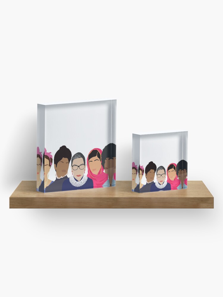 Alternate view of Feminist Girl Gang- Squad Goals Acrylic Block