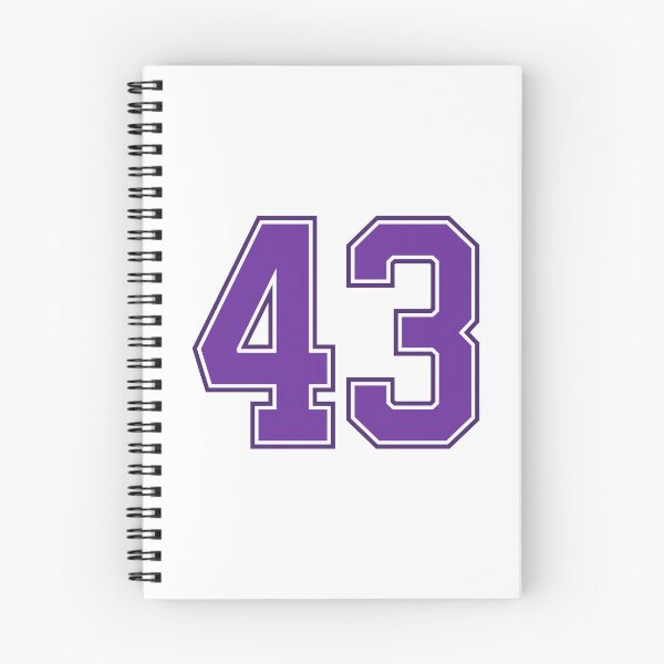 Aperçu de l'œuvre Maillot de sport porte-bonheur numéro 43 violet quarante-trois créée et vendue par HeavyStyle.