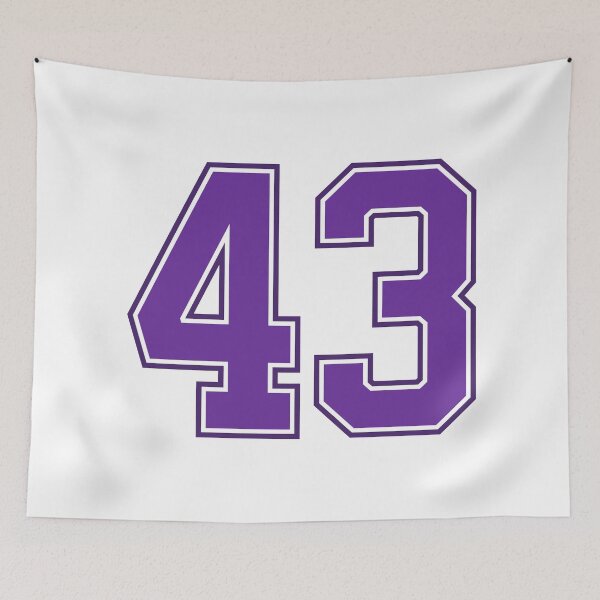 Item preview, Purple Number 43 lucky sports jersey forty three designed and sold by HeavyStyle.
