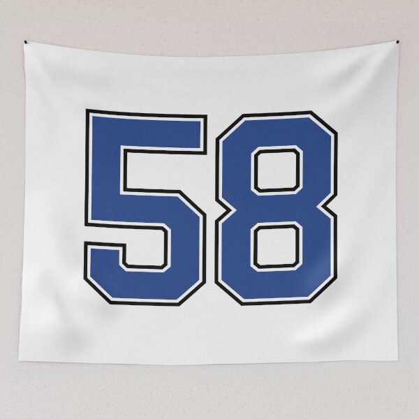 Item preview, Number 58 lucky sports jersey fifty eight designed and sold by HeavyStyle.